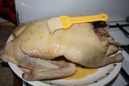 Duck copt în cuptor, umplute cu varză, toate diferite