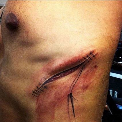 Horror cusătură răni de apă dovada temporar cicatrice tatuaj autocolante