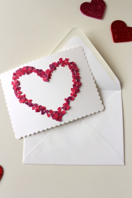 Valentine din hârtie, valentine din hârtie cu mâinile lor