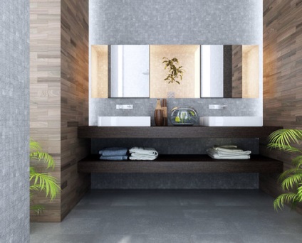 Fürdőszoba kínai stílusban - belsőépítészeti fotó