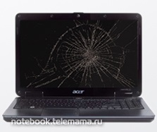 Megtörte a képernyőt egy acer laptopon, miközben a mátrix megrepedt és egy repedés keletkezett, azt mondtuk