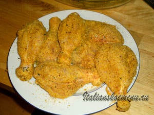 Finom csirkecomb a sütőben ropogós kenyérsütésben