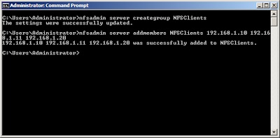 Vm apăsați Configurarea accesului la un folder partajat utilizând protocolul nfs din Windows Server 2008