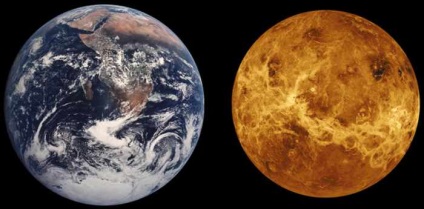 Jupiter și Venus compararea parametrilor lor
