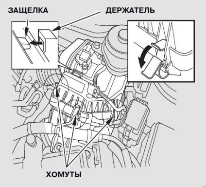 Înlocuirea filtrului de aer cu motorul Honda cr-v iii (cu motor pe benzină 2