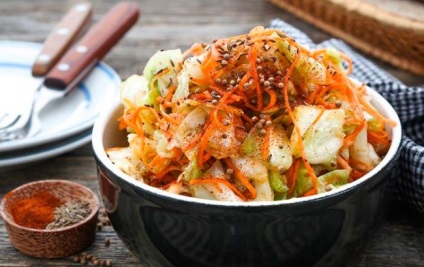 Salat varza pentru iarna este retete foarte delicioase (varza tocata, varza coreeana in cutii,