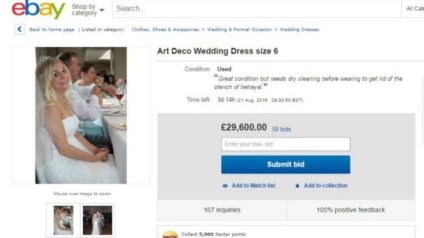O englezoaica vinde o rochie de mireasa pentru a plati pentru un divort (foto)