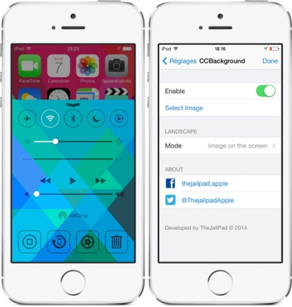 Ccbackground vă permite să setați monitorul în punctul de control ios 7 cydia, - știri din lumea mărului