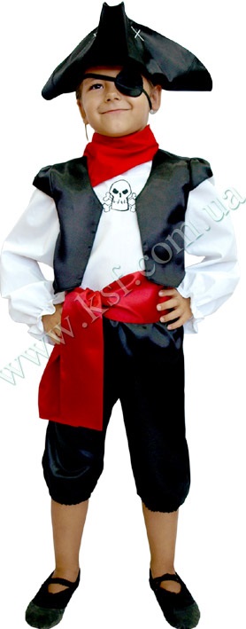 Costum pentru copii de Anul Nou al unui pirat cu mâinile proprii