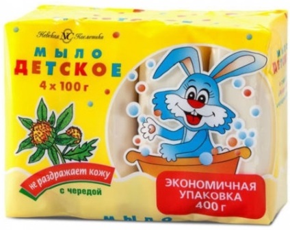 Baby săpun Compoziția Nevskaya cosmetice de lichid înseamnă nannies urechi, săpun crem cu șir, comentarii