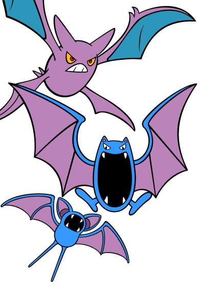 Evoluția Pokemon Golbat în jocul popular Pokemon