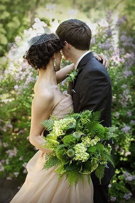 Floristica în detaliu ferigă la o nuntă