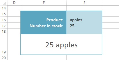 Funcția este de a conecta - o bandă adezivă pentru excel