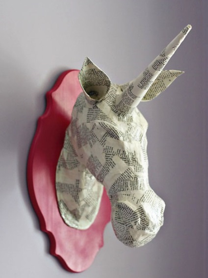 Unicorn cap de la papier mache