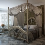 Interiorul dormitor-boudoir 21 opțiune de camere feminine rafinate, proiecte de proiectare, numărul 104