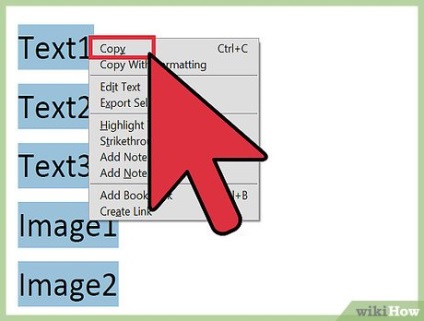 Cum să copiați și să lipiți conținutul unui fișier pdf într-un fișier nou