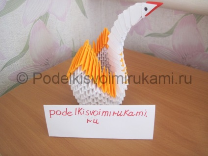 Cum sa faci o lebada din hartie in tehnica origami