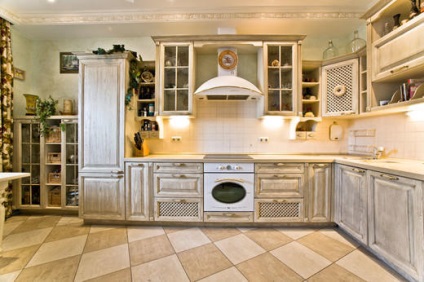 Bucătărie în stil englezesc stil interior, design bucătărie-cameră de zi în stil clasic, bucătării mici