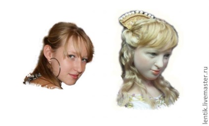 O scenă mică de modelare a capului unei fete dulci (mai târziu - o păpușă a prințesei de elfi) - echitabilă