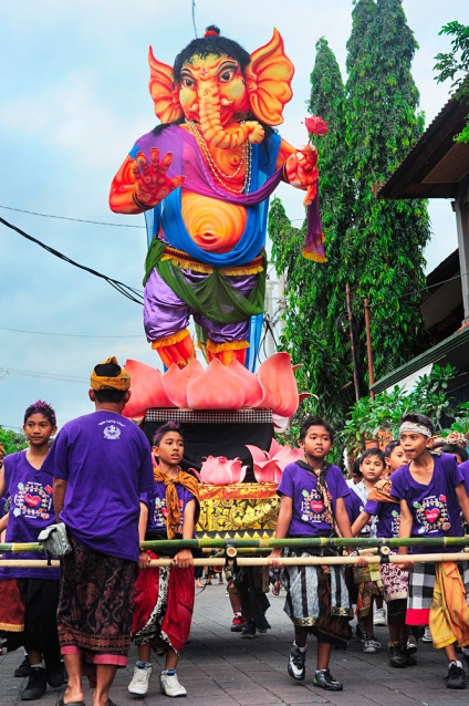 Nyepi egy csendes nap a baliban, geo - nem ismert világföldön