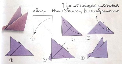 Grafice Origami de hârtie pentru începători, animale, devchatt