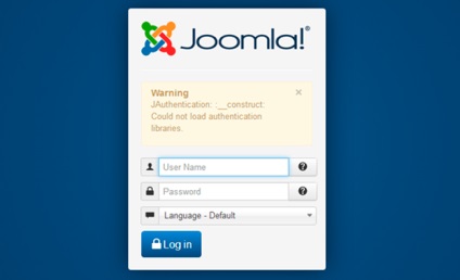 Eroare de autorizare în Joomla și recuperarea parolei prin panoul de baze de date phpmyadmin