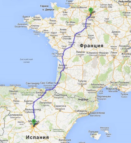 Distanța dintre Madrid și alte orașe, cum se ajunge la ea