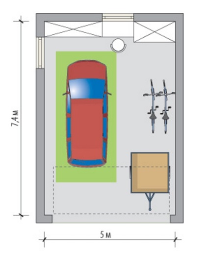 Dimensiunile garajului pentru o mașină, jeep, gazelă și microbuz sunt optime, standard și