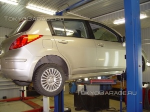 Repararea șasiuului (suspensiei auto) nissan tiida