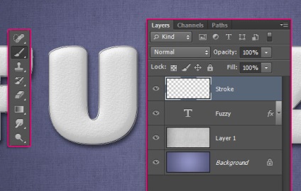 Desenarea unui text fuzzy în Adobe Photoshop