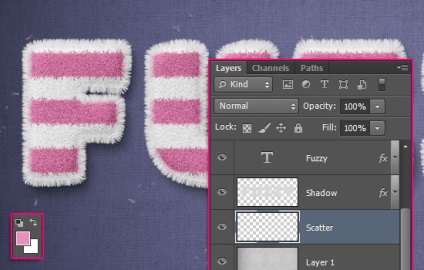 Desenarea unui text fuzzy în Adobe Photoshop