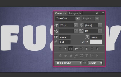 Desenarea unui text fuzzy în Adobe Photoshop