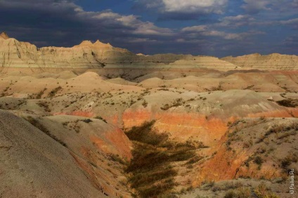 Észak-Terület a Badlands Nemzeti Parkban az Egyesült Államokban