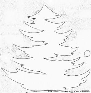 Karácsonyfa mintás papír, újévi stencil az ablakon