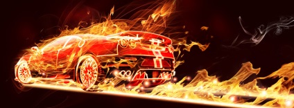 Creați o mașină cu foc în site-ul web al designerului Photoshop