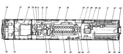 Locomotiva 2te116, locația echipamentului pe locomotivă