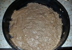 Cake - egy göndör fejű férfi - lépésről-lépésre recept egy fotóval - egy sütőbe