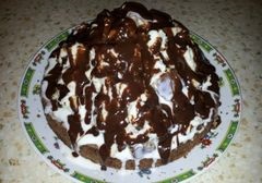 Cake - egy göndör fejű férfi - lépésről-lépésre recept egy fotóval - egy sütőbe