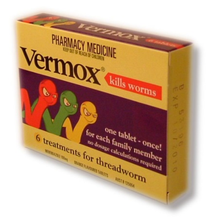 Vermox pentru folosirea și caracteristicile animalelor
