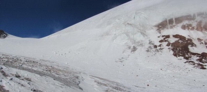 Urcare spre munte Kazbek din Georgia de la Ghetarul Gerget pe ruta 2a, detalii tehnice -