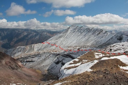 Urcare spre munte Kazbek din Georgia de la Ghetarul Gerget pe ruta 2a, detalii tehnice -