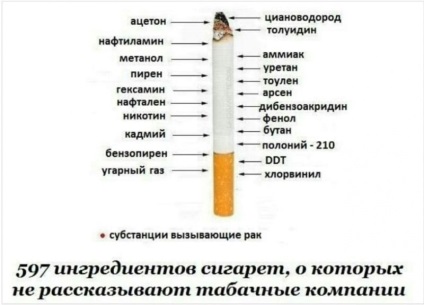 A dohányzás káros hatása az emberi testre