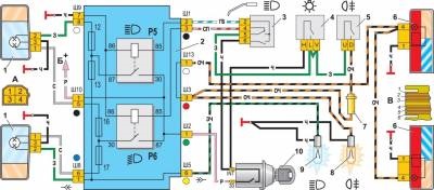 Zhiguli 2107 - schema electrică