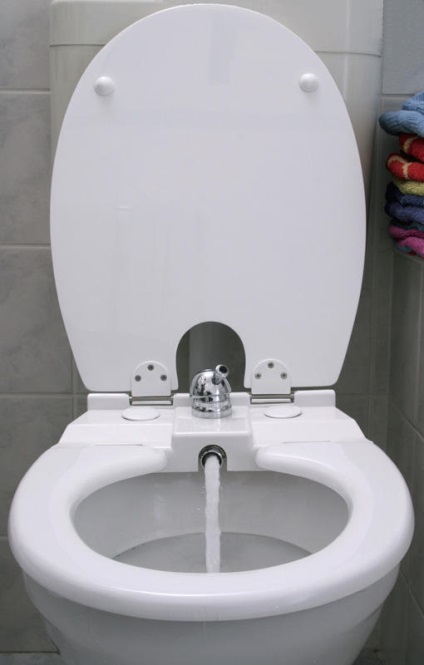 Биде приставка за тоалетна чиния с прикачен миксер, фото ленти, хигиеничен  душ