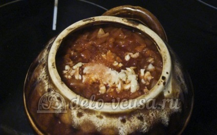 Borsch într-o oală cu o fotografie - pas cu pas borsch de gătit într-o oală în cuptor