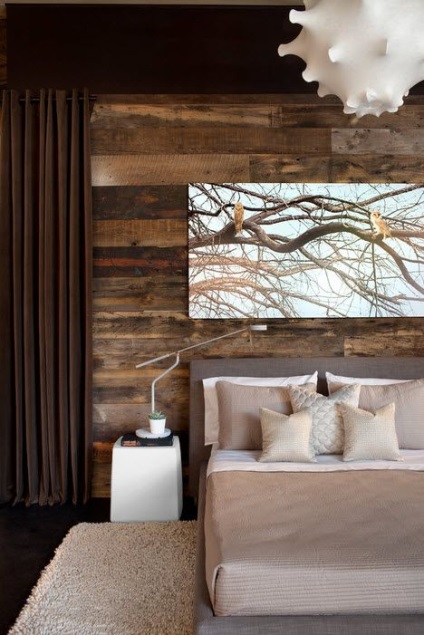 Tapet de lemn fotografie în interior, design de pereți cu un finisaj din lemn