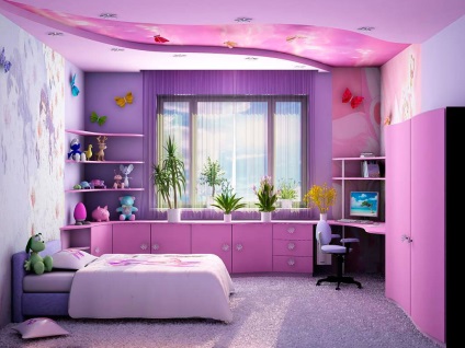 Camera purpuriu, 53 de idei cu poze cu camere purpurii