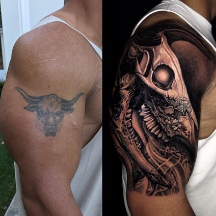 Duane - o piatră - Johnson ia tăiat tatuajul vechi pe braț și acum are un nou masiv