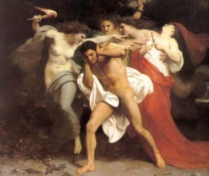 Erinia (Erinnia, Eumenides), zeițe de răzbunare și blestem, zei și eroi antice
