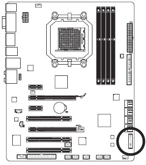 F_panel (conectorul panoului frontal)